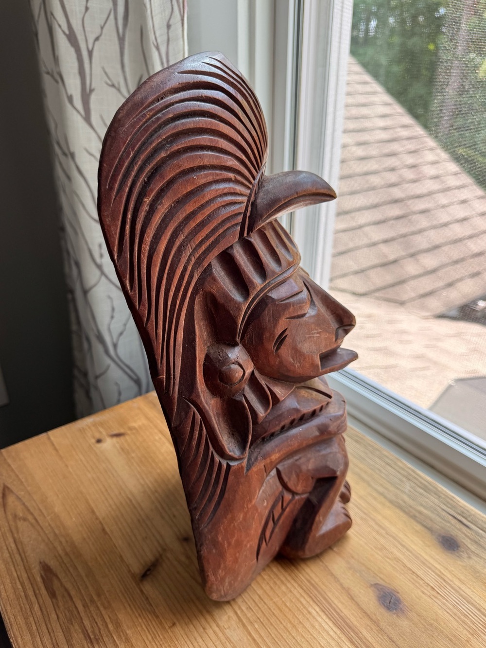 Vintage Hand Carved Wood Tribal Figure Sculpture Tiki Polynesian Oceanic Decor - Picture 6 of 12